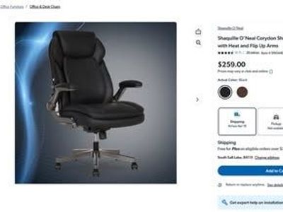 Shaquille O'Neal Corydon Massage Chair with Heat