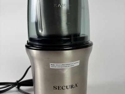Secura Electric Coffee & Spice Grinder w/ 2 Cups