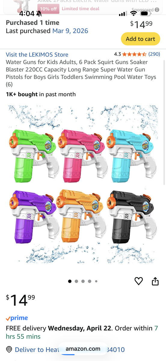 Water gun pack