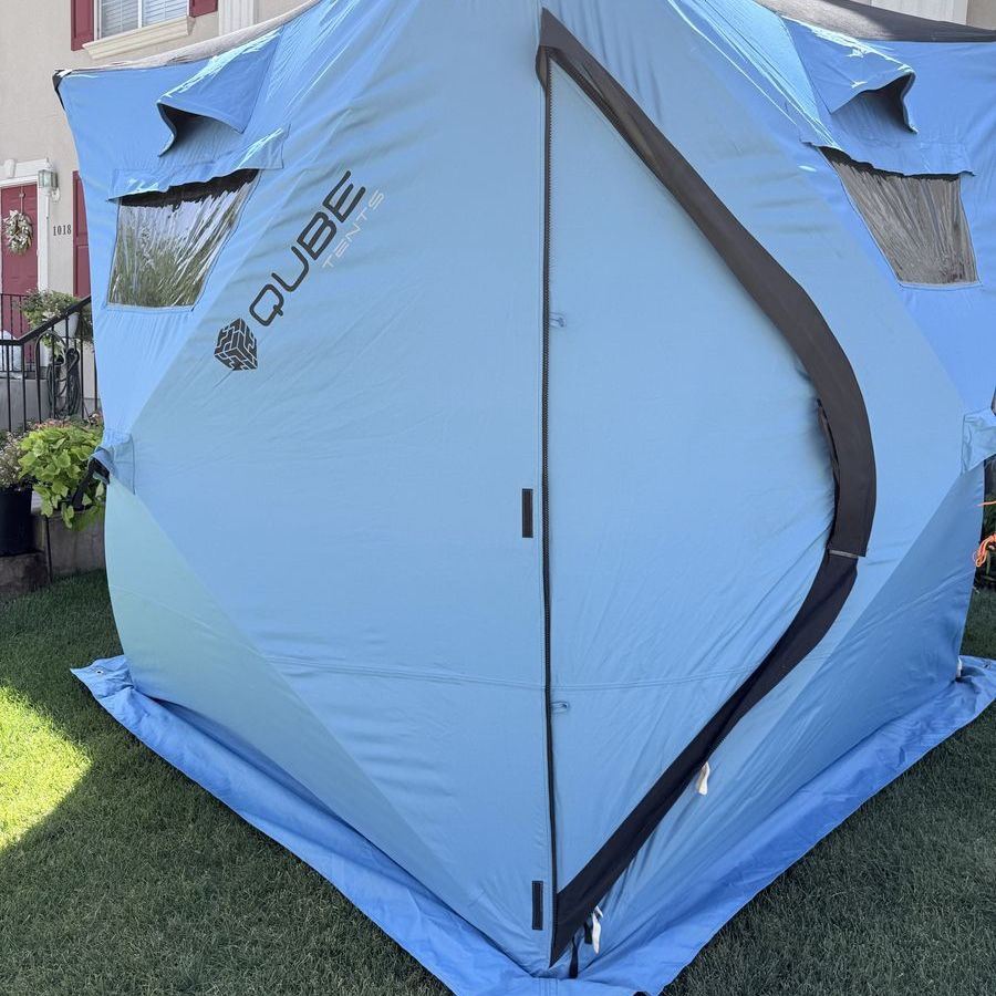 Qube Tents 3-Person Camping/Ice Fishing Tent - Royal Blue, Removable Floor