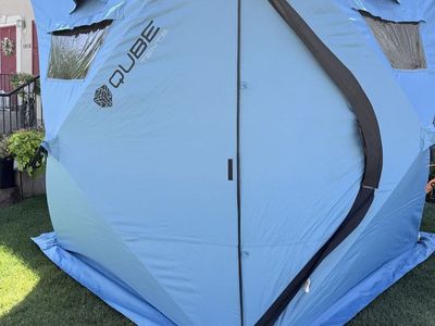 Qube Tents 3-Person Camping/Ice Fishing Tent - Royal Blue, Removable Floor