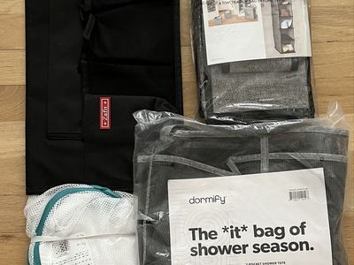 Dorm Items - Shower Caddy, Shoe Organizer, hamper, bedside caddy