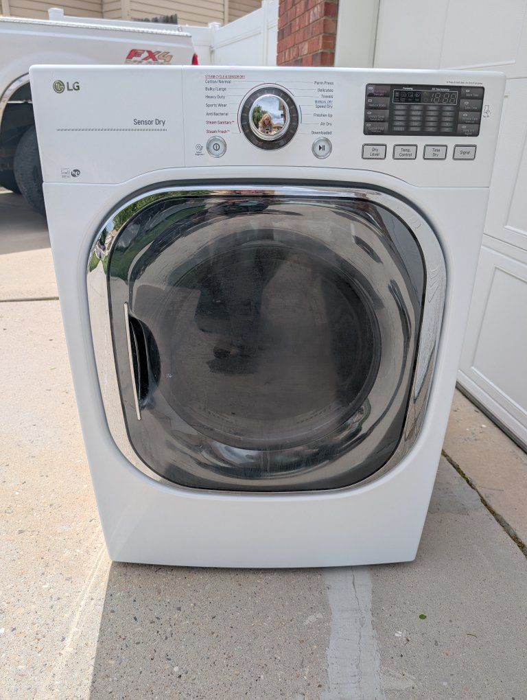White LG Gas Dryer