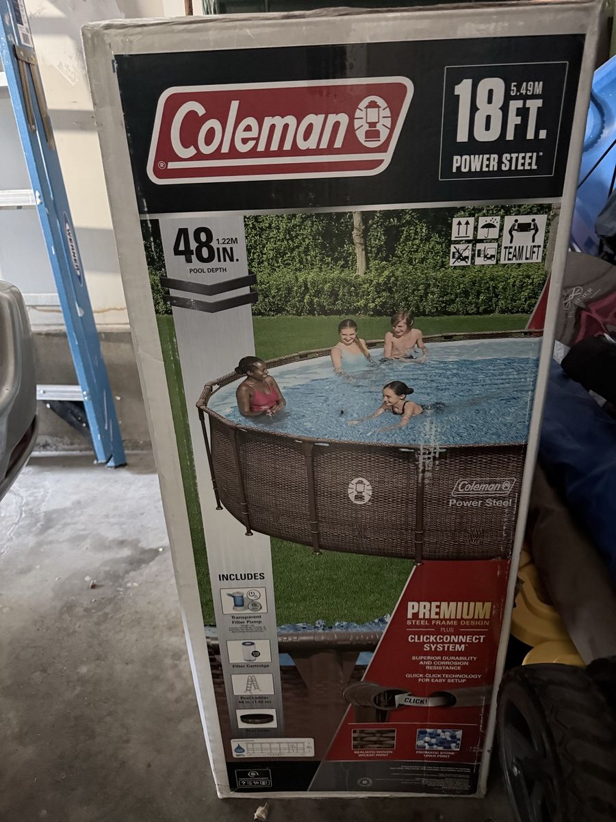 Brand new Coleman above ground pool 18X48