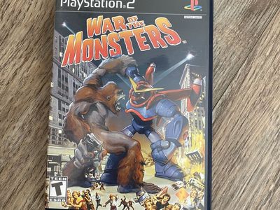PS2 War Of The Monsters 2003 Game with Rare Poster