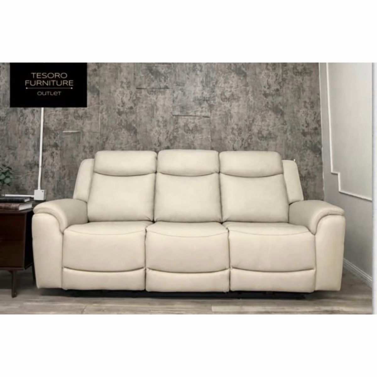 SANDERS LEATHER RECLINER SOFA
