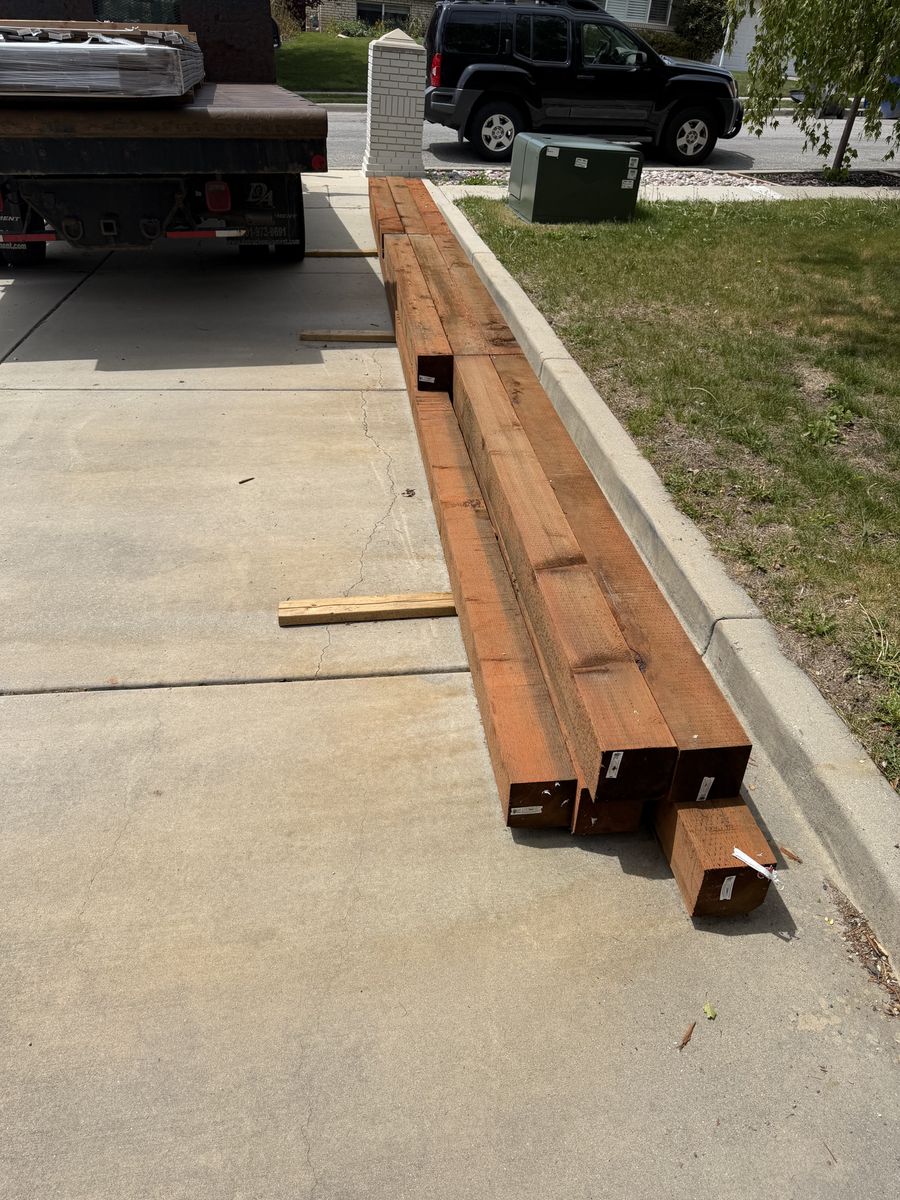 6x6 pressure treated post.