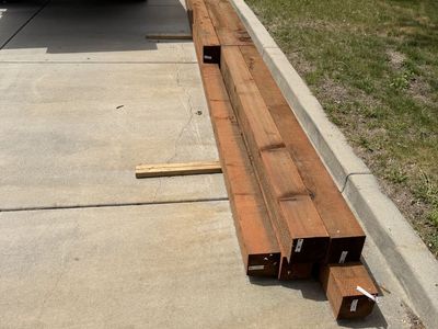 6x6 pressure treated post.