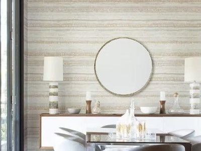 20.9in x 11yd Gold Stripe Wallpaper