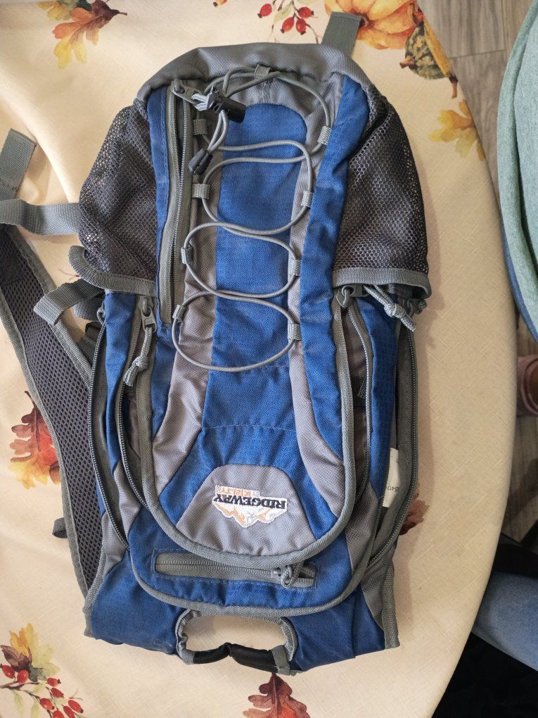 Ridgeway Hydration Pack Backpack - Blue/Gray Daypack for Hiking/Cycling