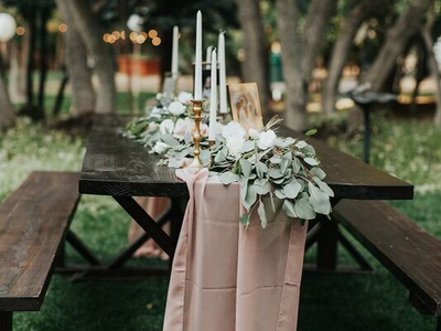 Farmhouse Tables & Whiskey Barrel Rentals