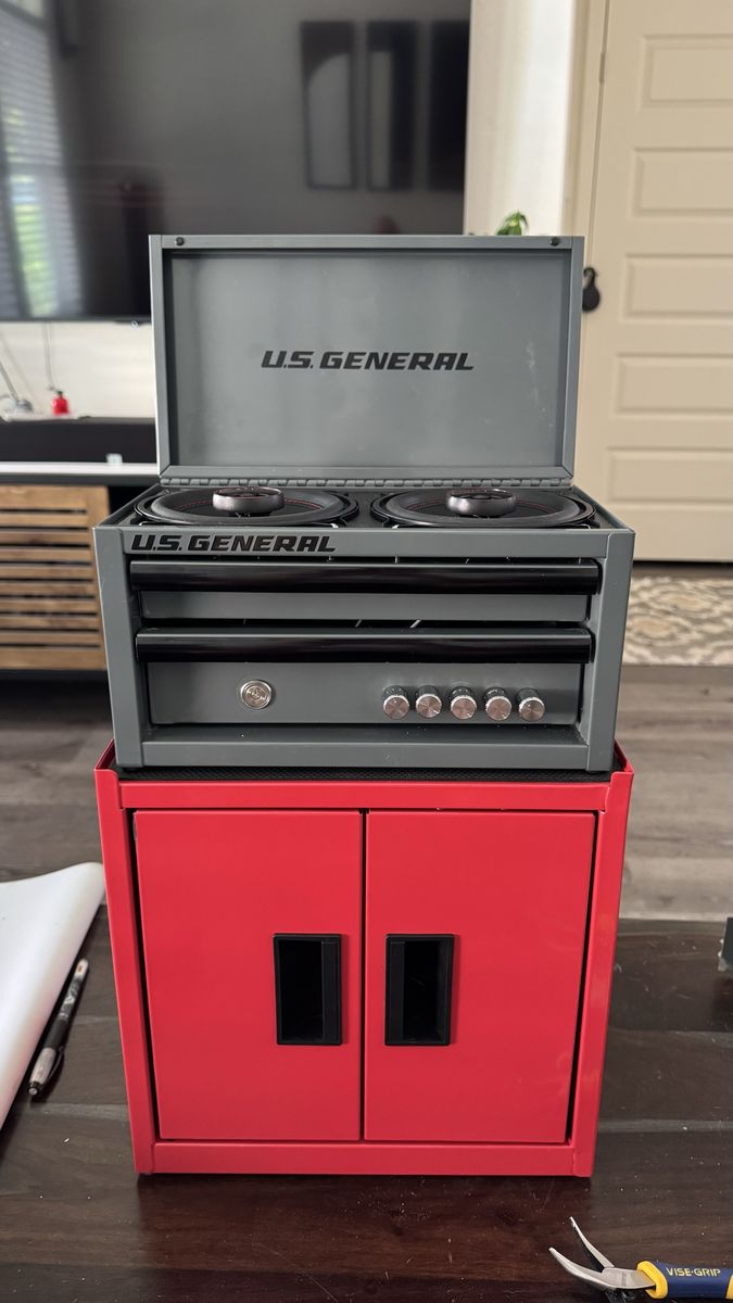 Custom U.S. General Tool Box Bluetooth Speaker with DS18 Speakers & Subwoofer