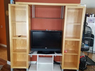 Entertainment Center & Bookshelf Set