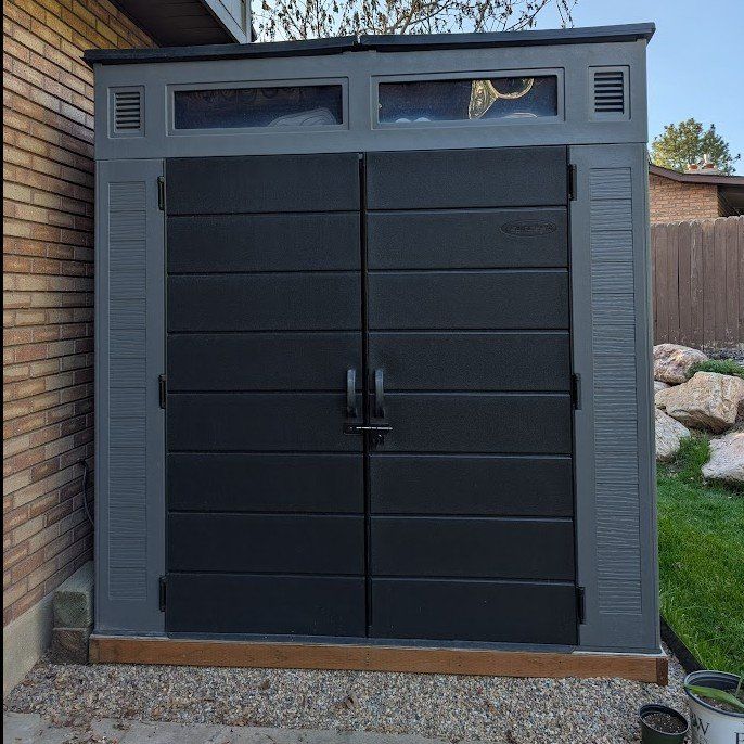 Suncast 7X7 Modernist Gray Resin Storage Shed
