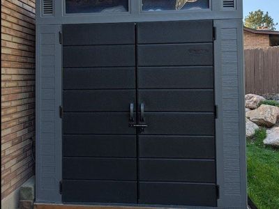Suncast 7X7 Modernist Gray Resin Storage Shed