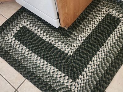 New. Handbraided Unique Corner Rug