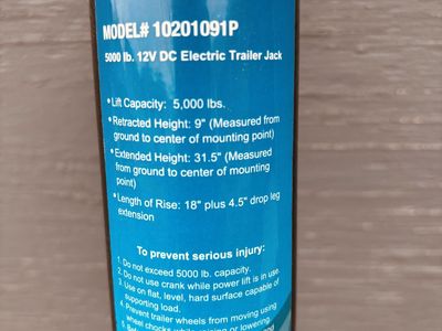 Trailer Electric Tongue Jack