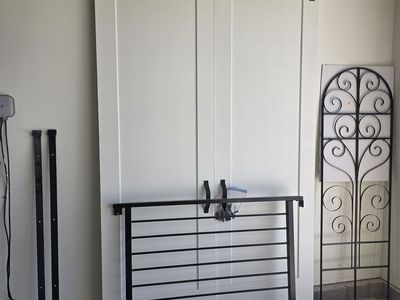 FREE - set of 8' doors and barn door hardware