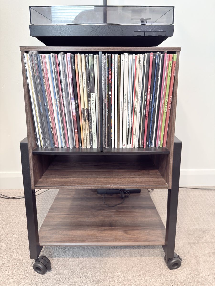 Fitueyes Eiffel Series Record Player Stand - Mid-Century Modern