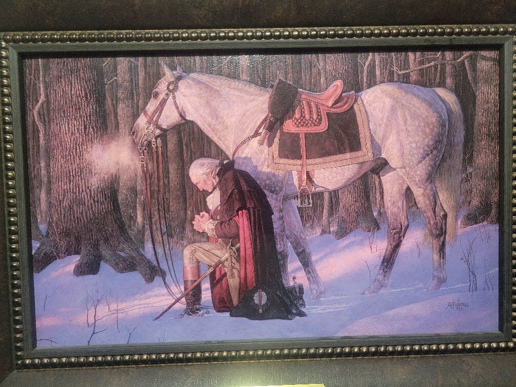 Lithograph Print of “The Prayer At Valley Forge” b