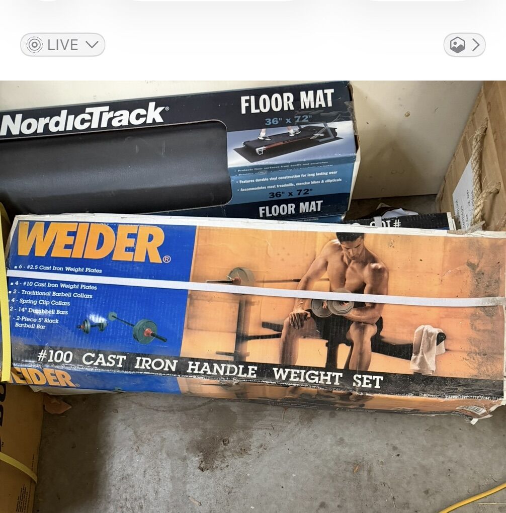 Weider #100 Cast Iron Handle Weight Set