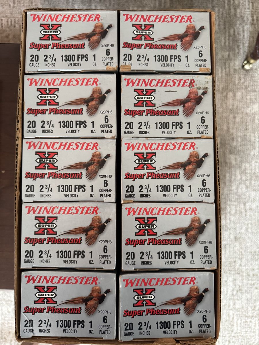 Winchester Super X Super Pheasant 20 Gauge 2 3/4" 1 oz 6 Shot Ammunition
