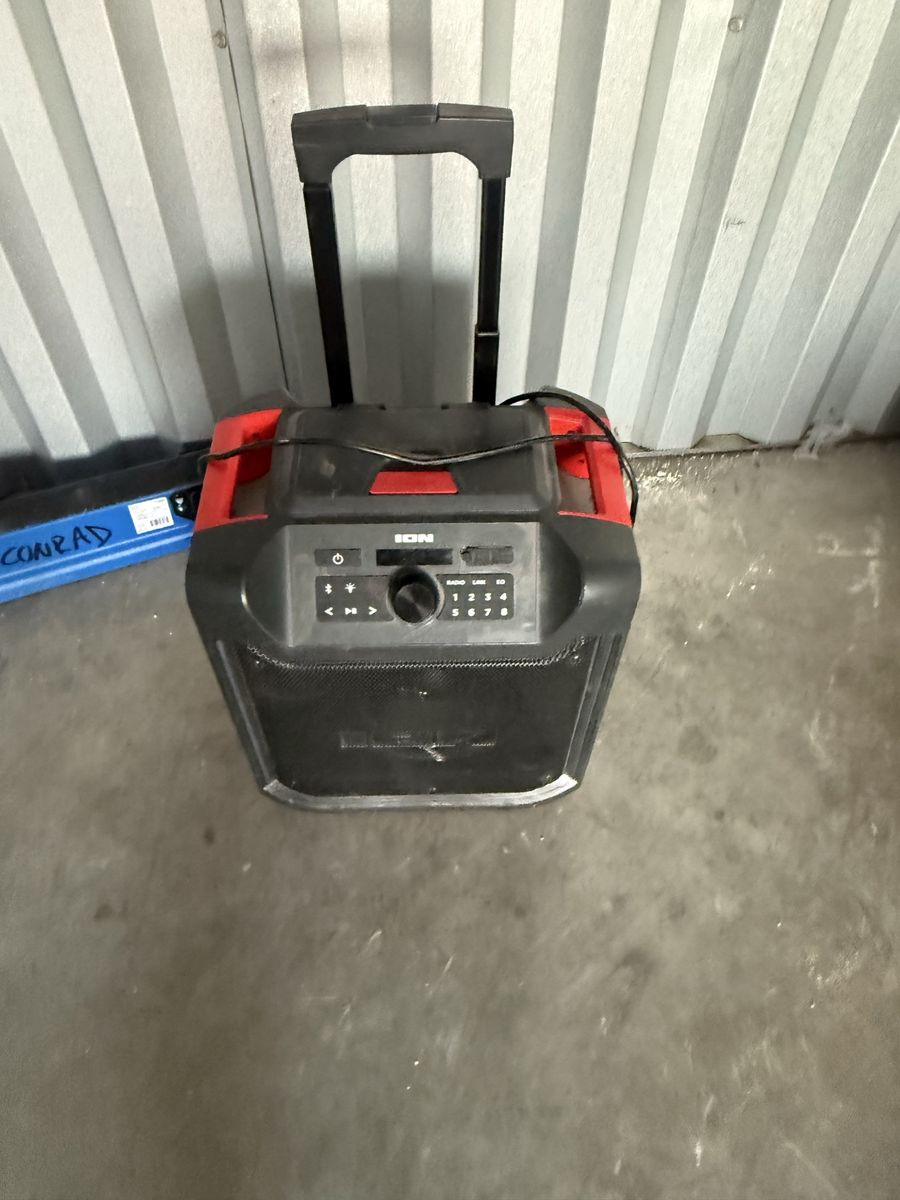 ION Portable Bluetooth Speaker with Rolling Handle and Wheels