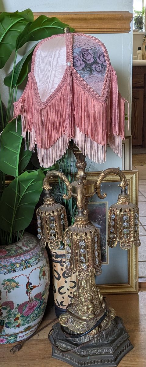 Loevsky & Loevsky Hollywood Regency Antique Solid Brass Luxury Table lamps