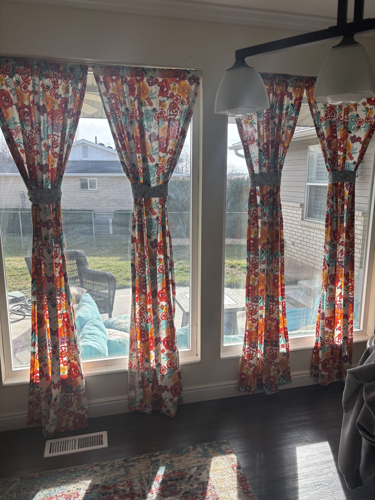 Four curtain panels