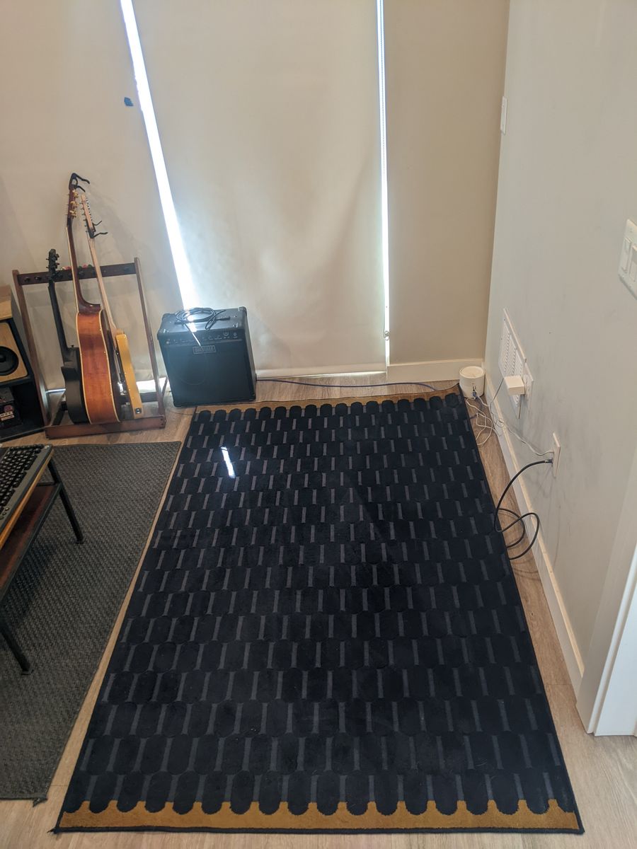 Stylish blue IKEA rug