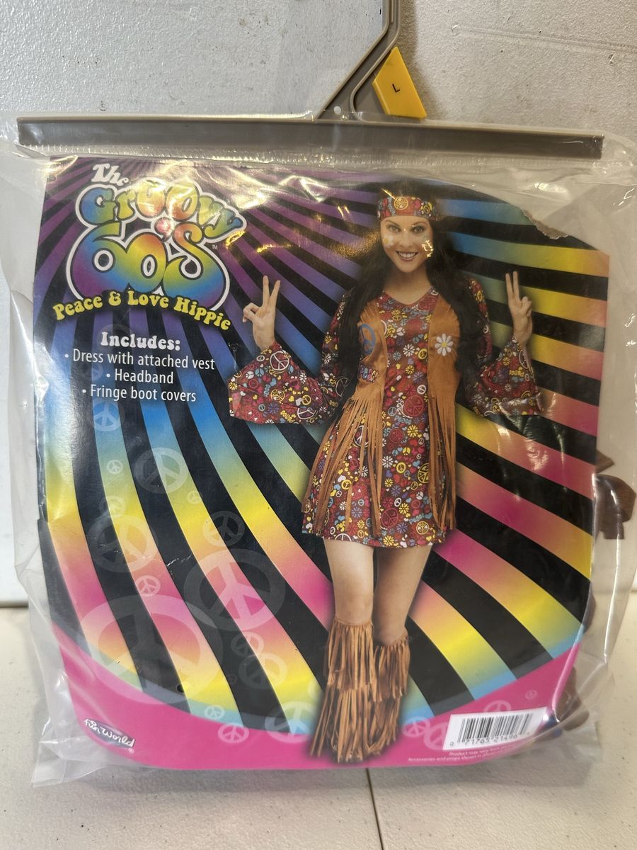 Fun World Peace & Love Hippie 1960's Groovy Woodstock Halloween Costume