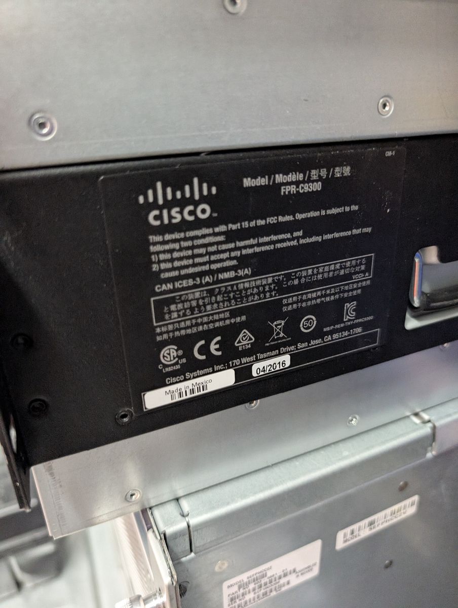 PAIR (2x) Cisco Firepower 9300 Chassis + Security/Network Modules - AS IS