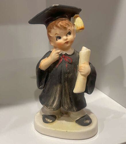 Vintage Lefton Boy Graduation Figurine with Diploma