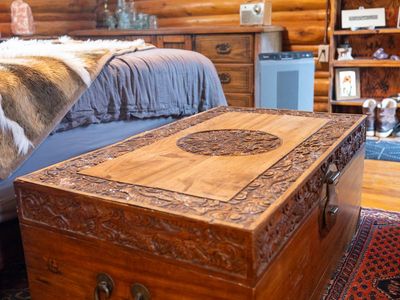 Antique Chinese Hand-Carved Camphor Wood Blanket Chest Coffee Table