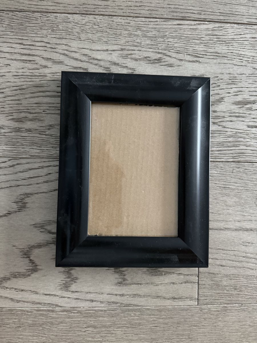 Black Tabletop Picture Frame with Easel Back 5x7 photo opening 