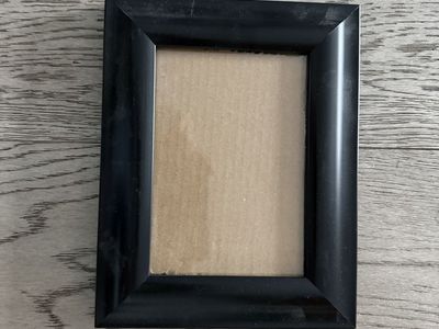 Black Tabletop Picture Frame with Easel Back 5x7 photo opening