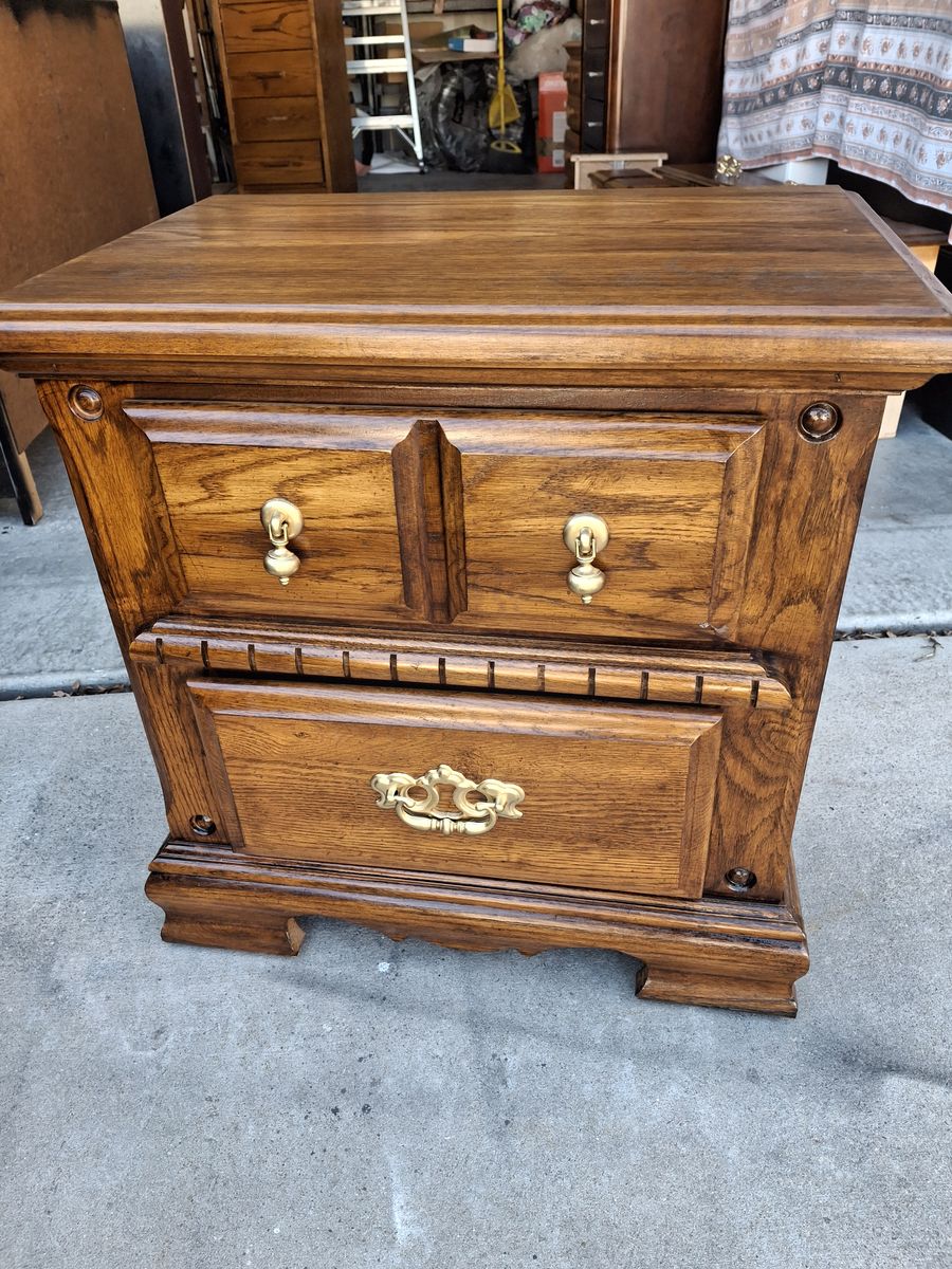 all wood night stand/rudy