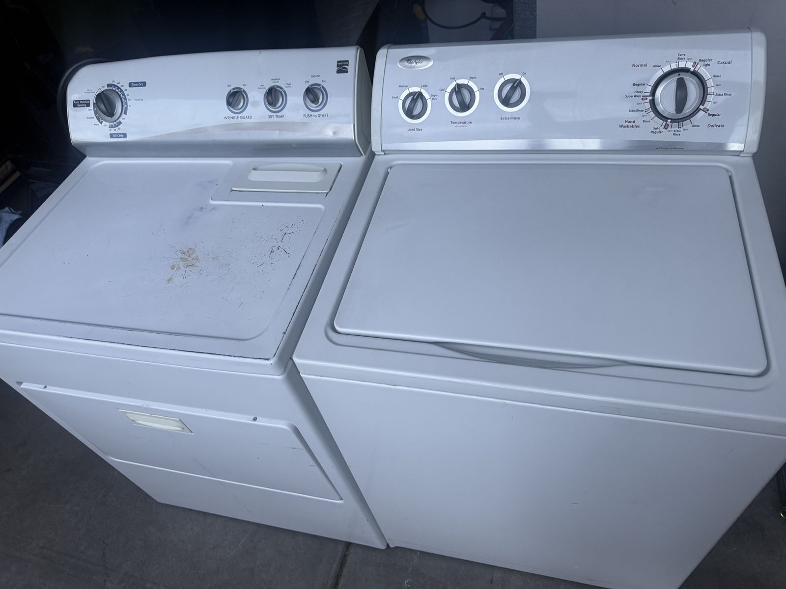 Whirlpool Washer and Kenmore Dryer both working great $200