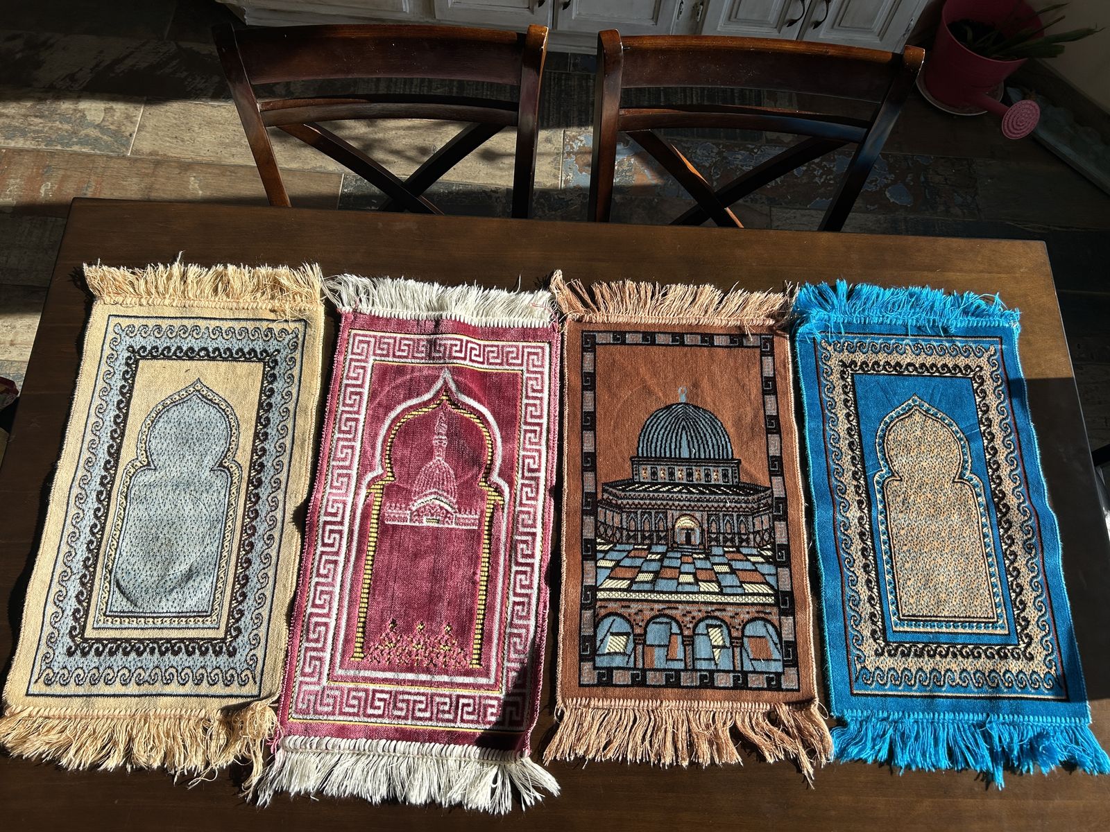 Lot of 4 Islamic prayer rugs