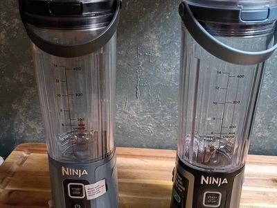 Ninja Blast Portable Blender - (2 Pack) Personal Smoothie Maker, Rechargeable - UsedGood