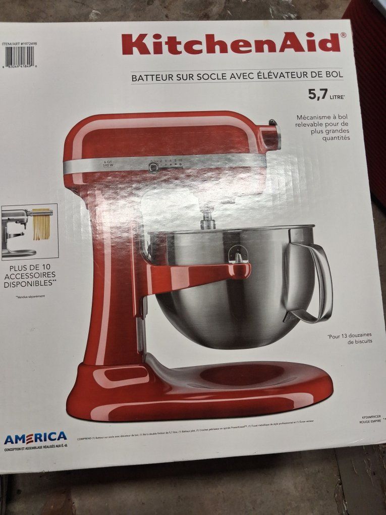 KitchenAid Professional 600 Series 6 Quart Bowl-Lift Stand Mixer - Empire Red, NIB