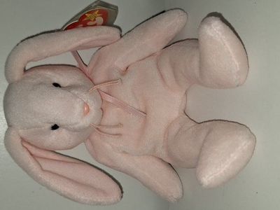 Ty Beanie Babies Hoppity Pink Bunny Retired Origin