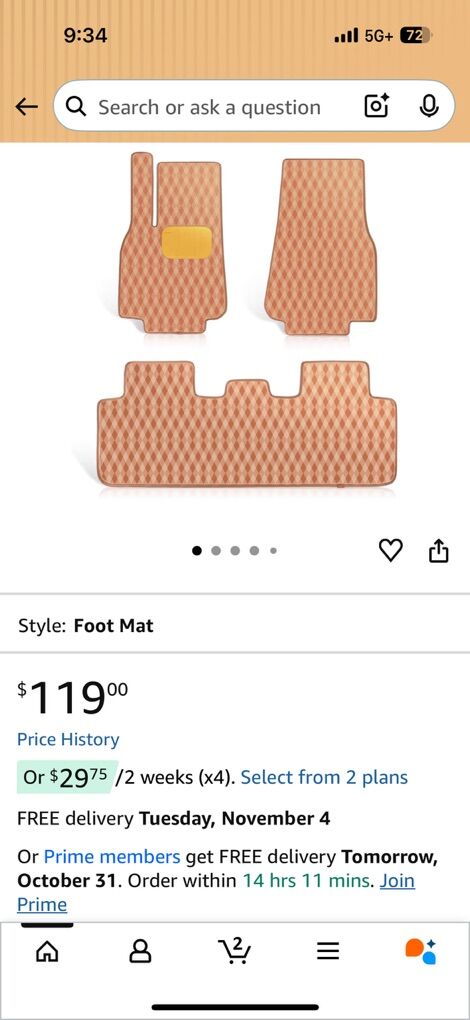 Leather Floor Mats for Tesla