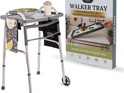 Walker Tray for Folding Walker, Non-Slip