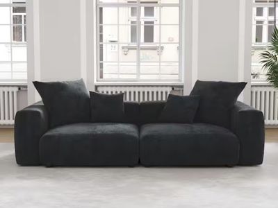 NEW Low Profile Black sofa couch