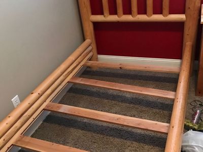 Twin Log Bed and Dresser