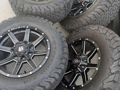 Ballistic 275/70R18 BFGoodrich All-Terrain T/A KO2 Tires & Wheels Set of 4 ,6 lugs universal
