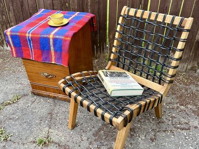 Audio cable luxe lounge chair, handmade