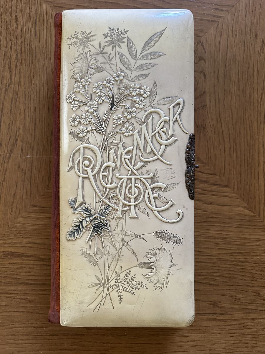Antique Victorian Family Photo Album - Embossed Cover, Floral Design, Brass Clasp - Collectible Memorabilia