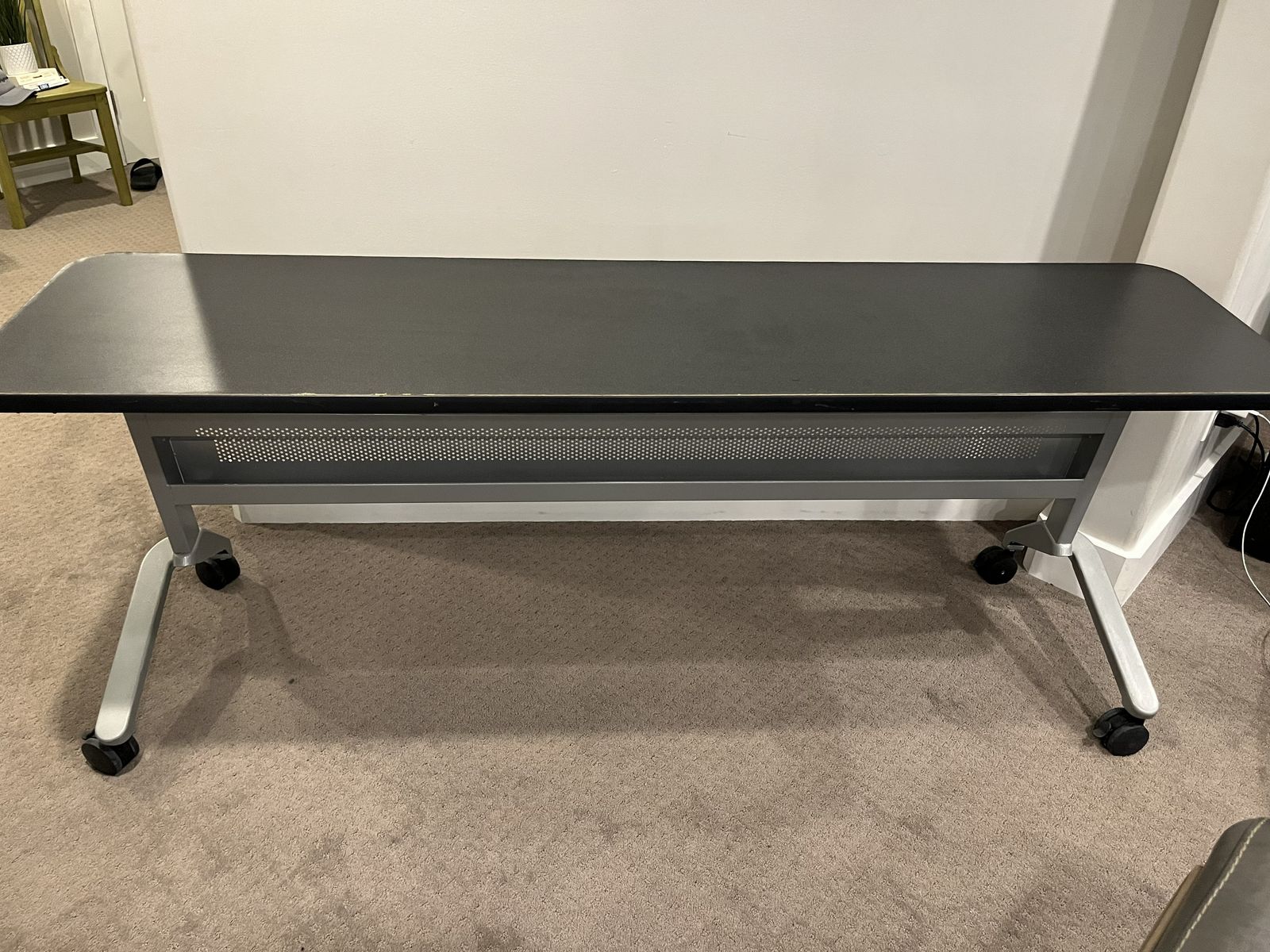 Black Flip-Top Office Table